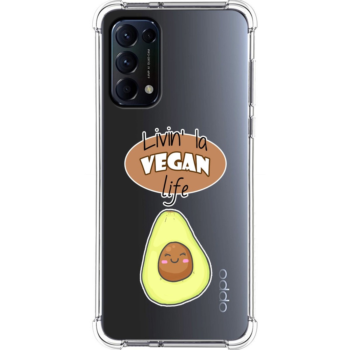Funda Silicona Antigolpes para Oppo Find X3 Lite 5G diseño Vegan Life Dibujos