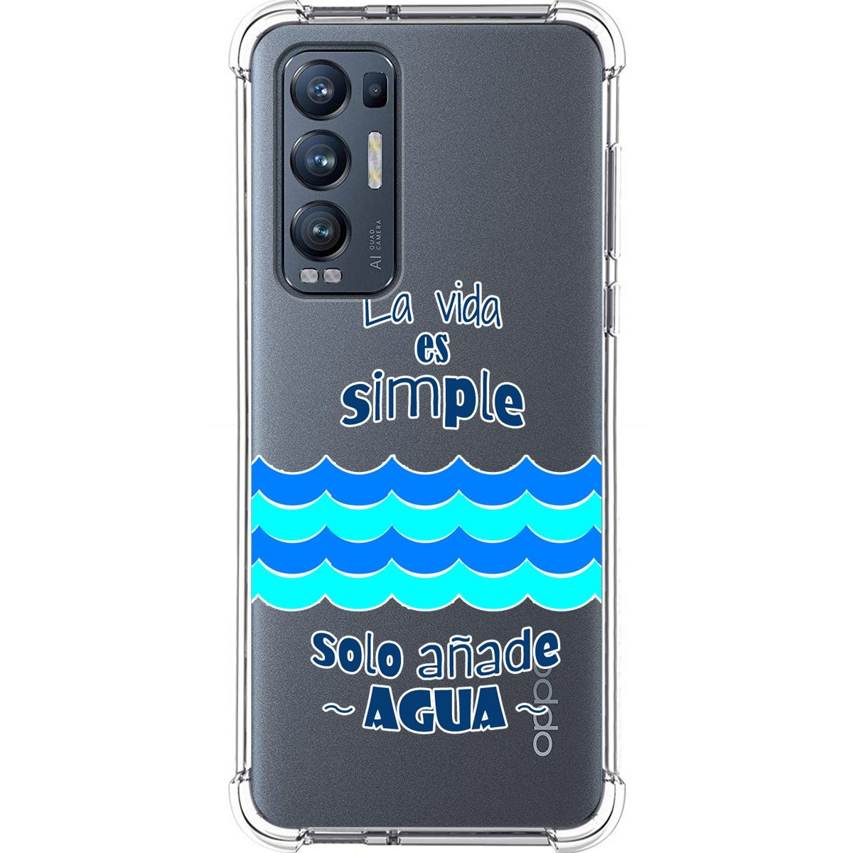 Funda Silicona Antigolpes para Oppo Find X3 Neo 5G diseño Agua Dibujos