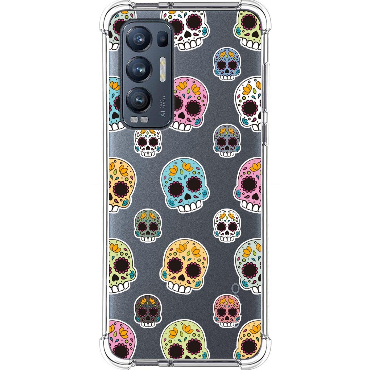 Funda Silicona Antigolpes para Oppo Find X3 Neo 5G diseño Catrina Dibujos