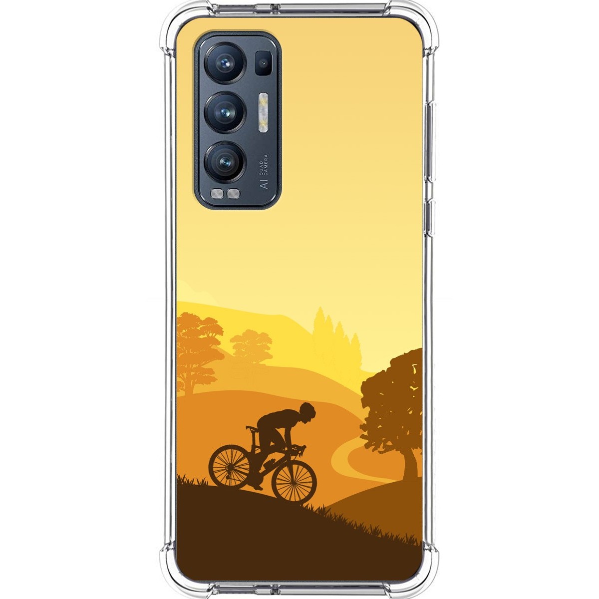 Funda Silicona Antigolpes para Oppo Find X3 Neo 5G diseño Ciclista Dibujos
