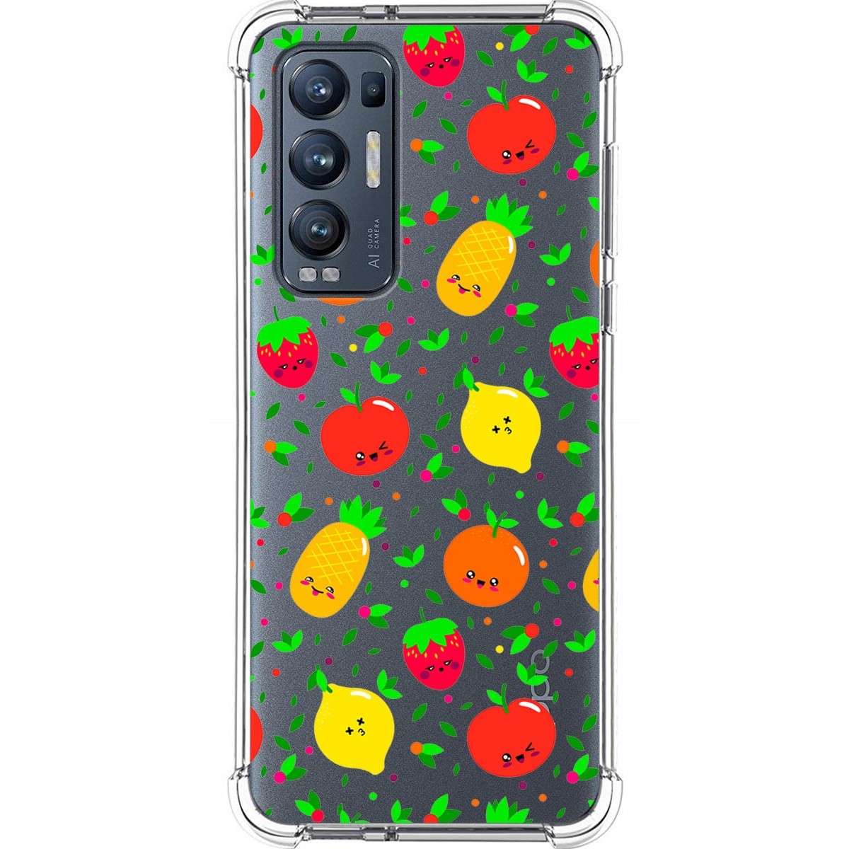 Funda Silicona Antigolpes para Oppo Find X3 Neo 5G diseño Frutas 01 Dibujos