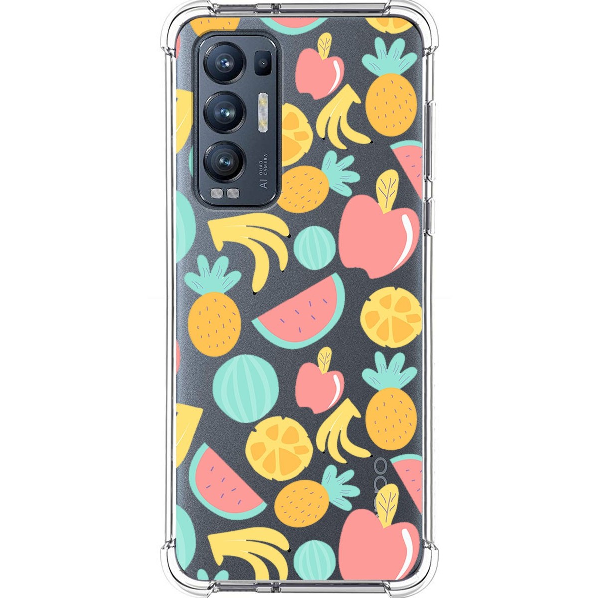 Funda Silicona Antigolpes para Oppo Find X3 Neo 5G diseño Frutas 02 Dibujos