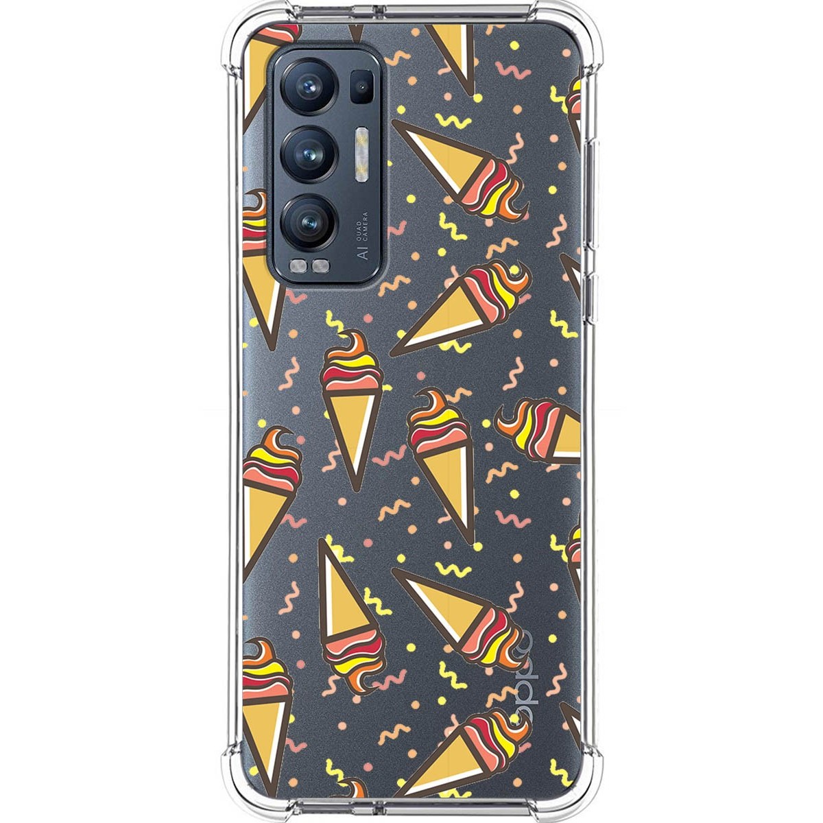 Funda Silicona Antigolpes para Oppo Find X3 Neo 5G diseño Helados Dibujos