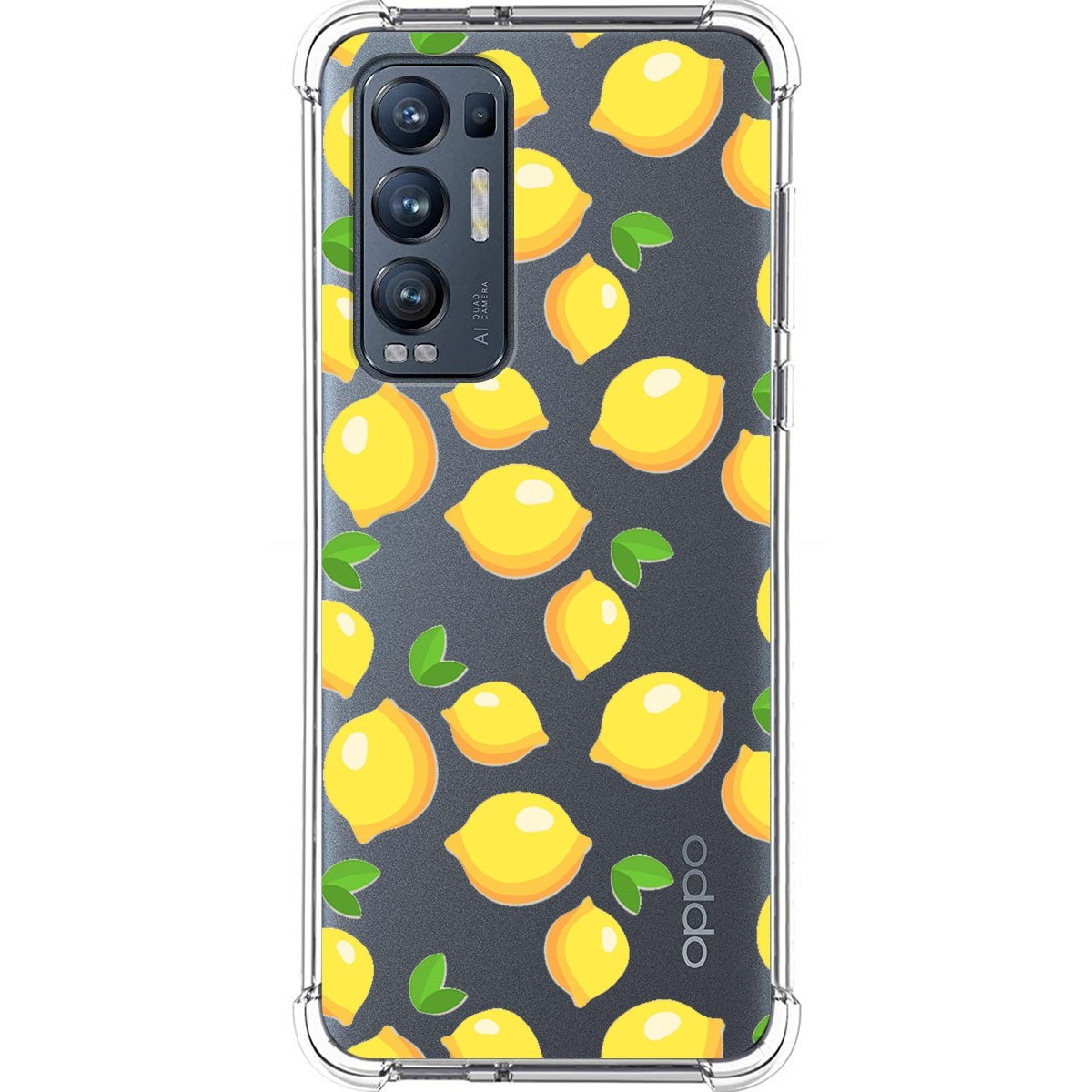 Funda Silicona Antigolpes para Oppo Find X3 Neo 5G diseño Limones Dibujos