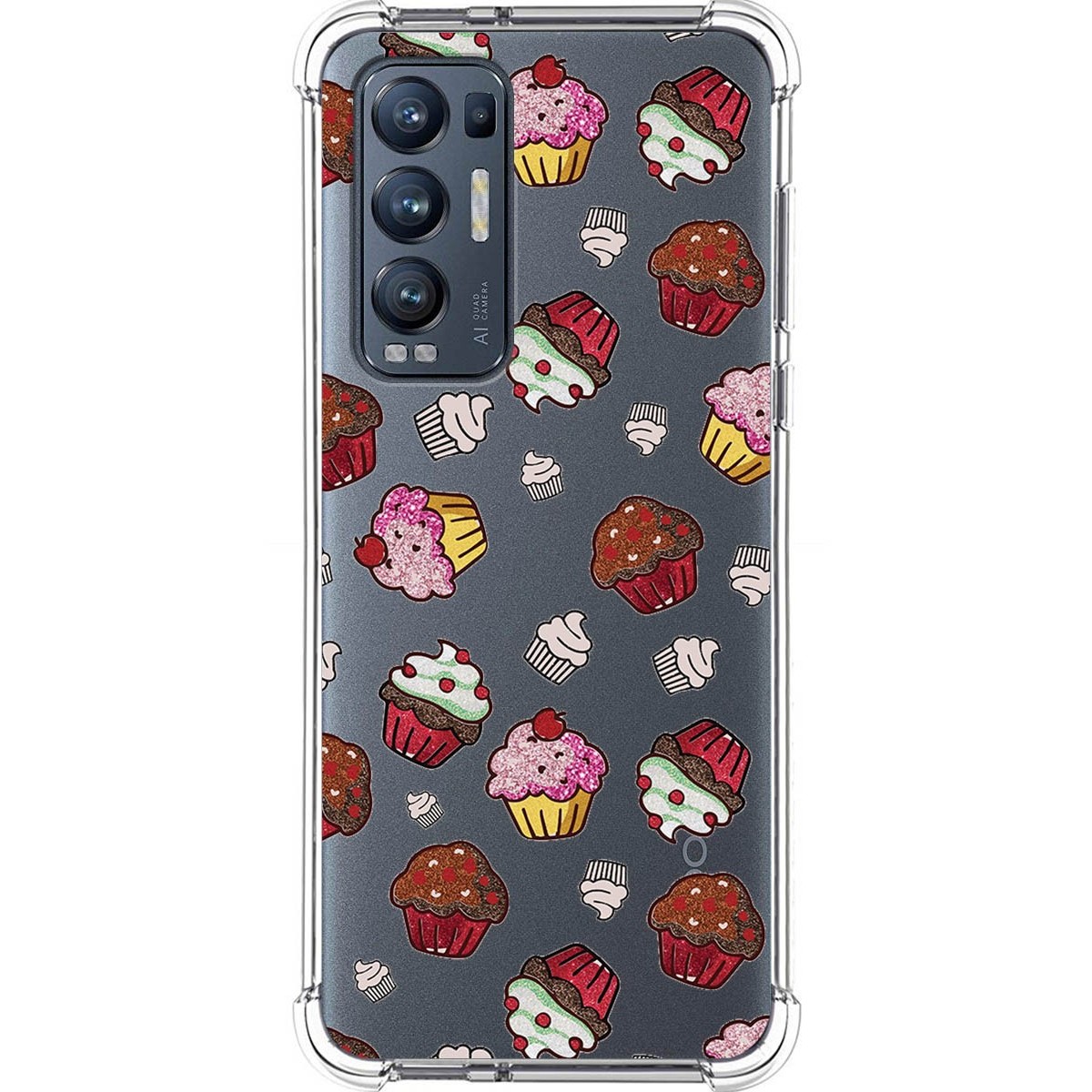 Funda Silicona Antigolpes para Oppo Find X3 Neo 5G diseño Muffins Dibujos