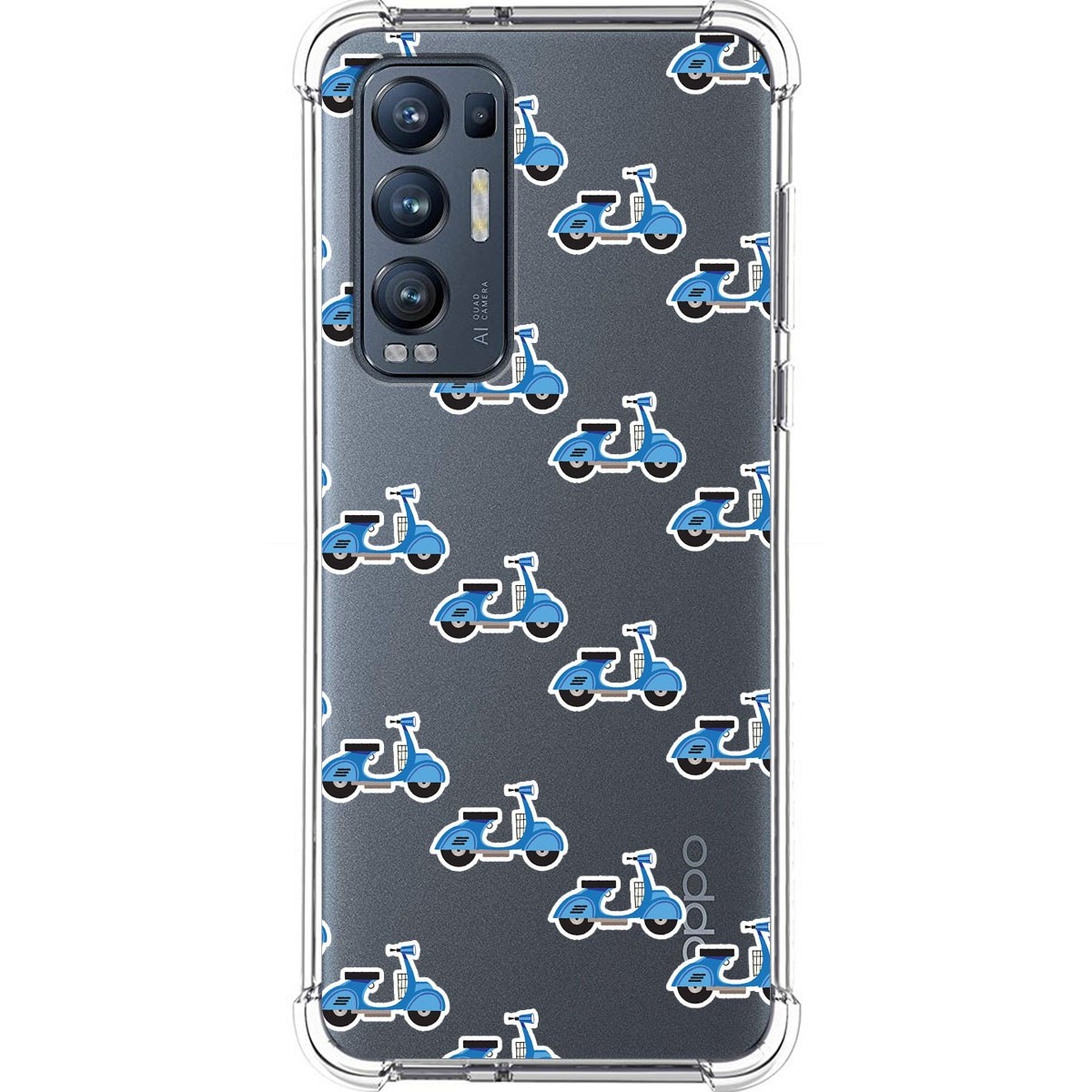 Funda Silicona Antigolpes para Oppo Find X3 Neo 5G diseño Scooter Dibujos