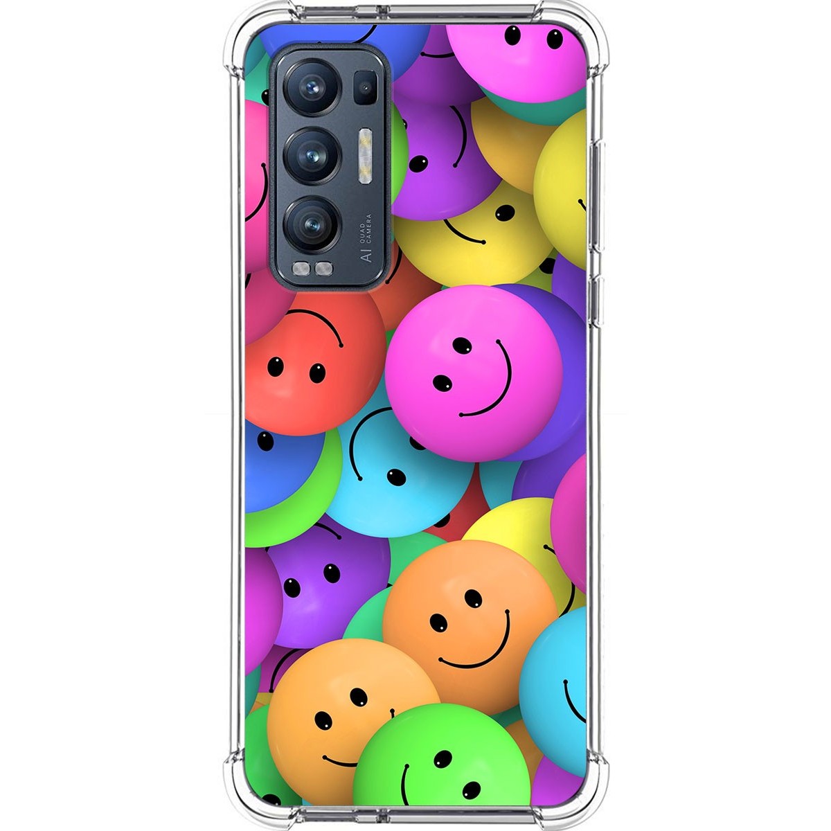 Funda Silicona Antigolpes para Oppo Find X3 Neo 5G diseño Smile Dibujos