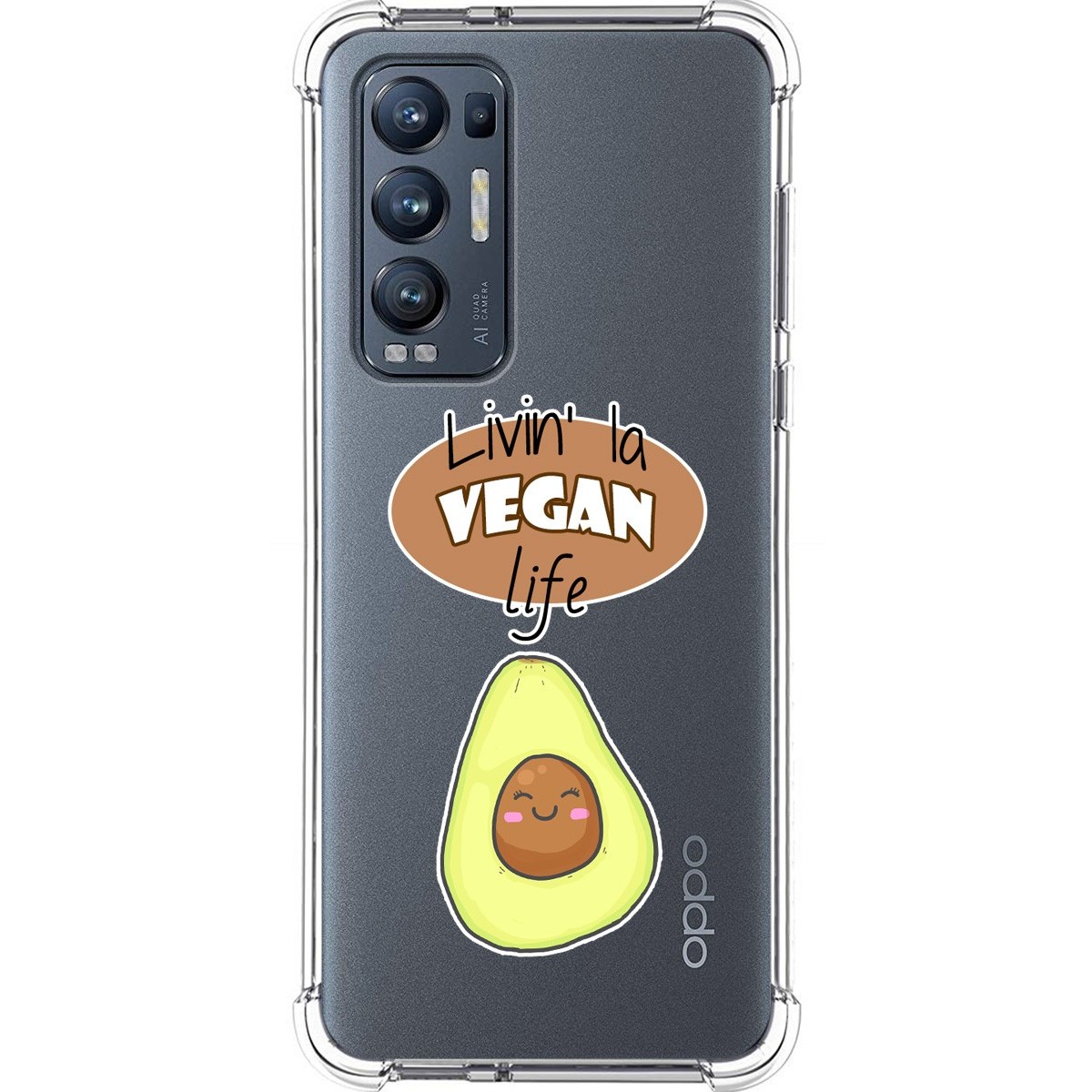 Funda Silicona Antigolpes para Oppo Find X3 Neo 5G diseño Vegan Life Dibujos