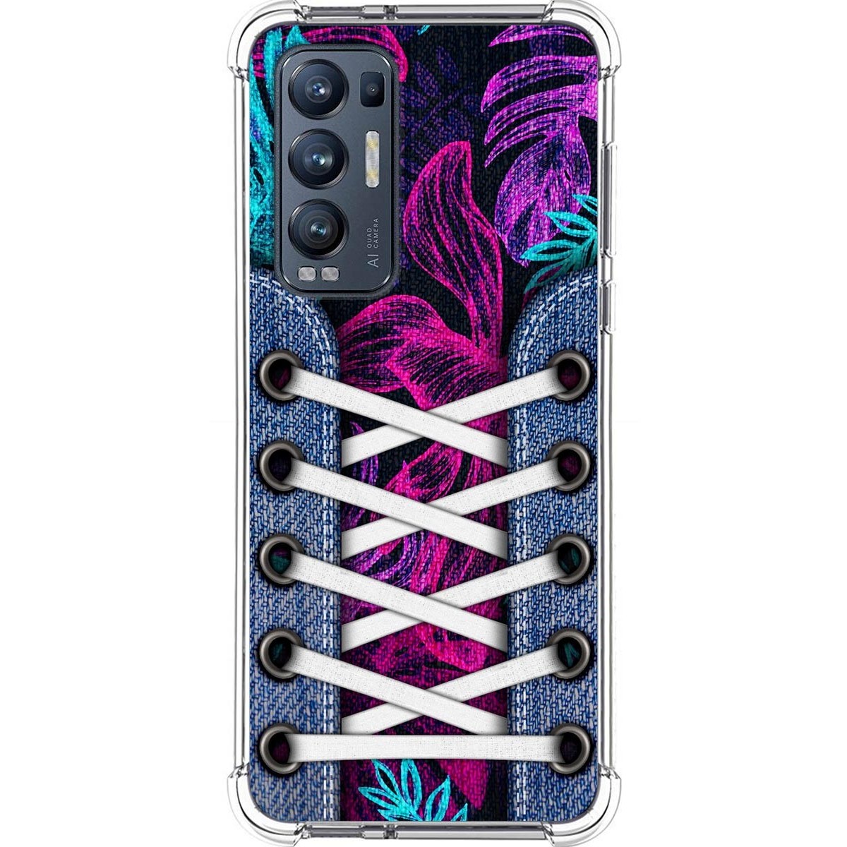 Funda Silicona Antigolpes para Oppo Find X3 Neo 5G diseño Zapatillas 07 Dibujos