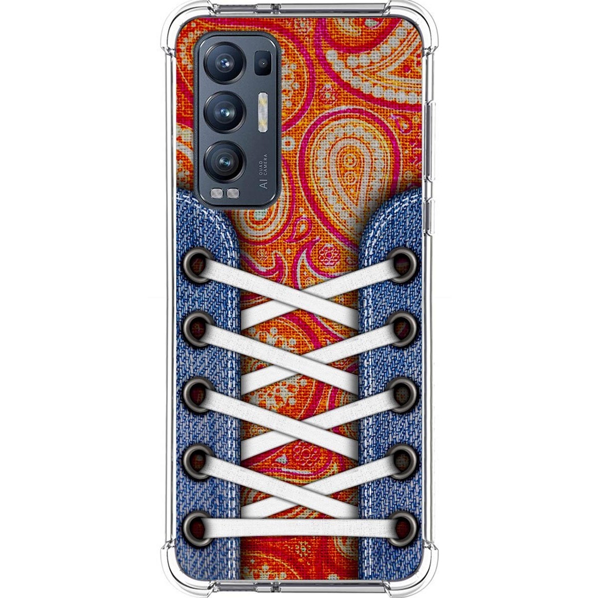 Funda Silicona Antigolpes para Oppo Find X3 Neo 5G diseño Zapatillas 10 Dibujos