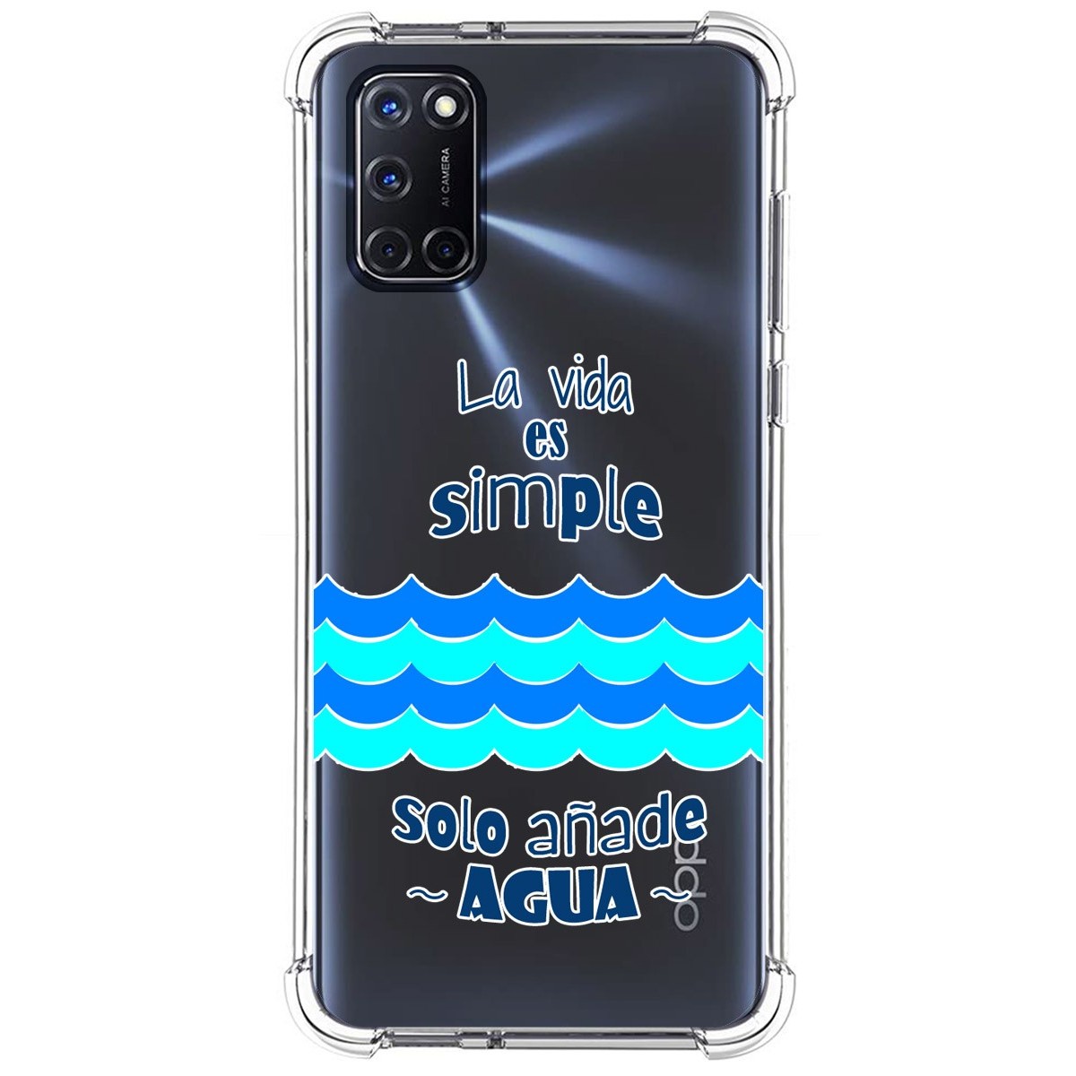 Funda Silicona Antigolpes para Oppo A52 / A72 diseño Agua Dibujos
