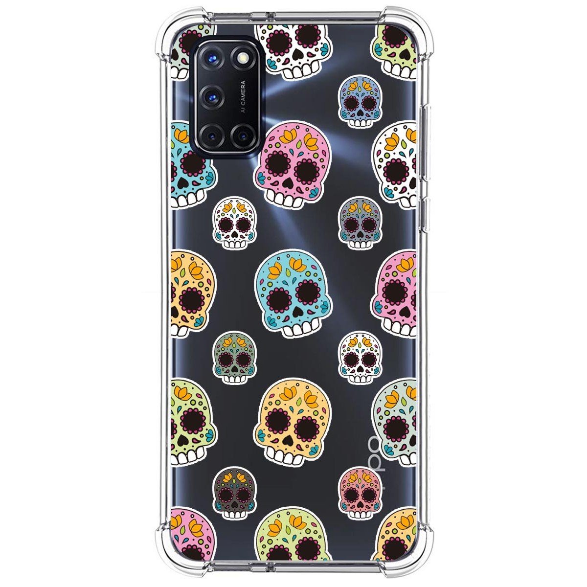 Funda Silicona Antigolpes para Oppo A52 / A72 diseño Catrina Dibujos