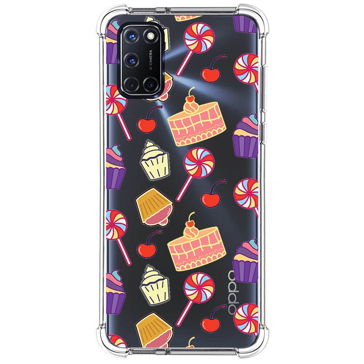 Funda Silicona Antigolpes para Oppo A52 / A72 diseño Dulces 01 Dibujos
