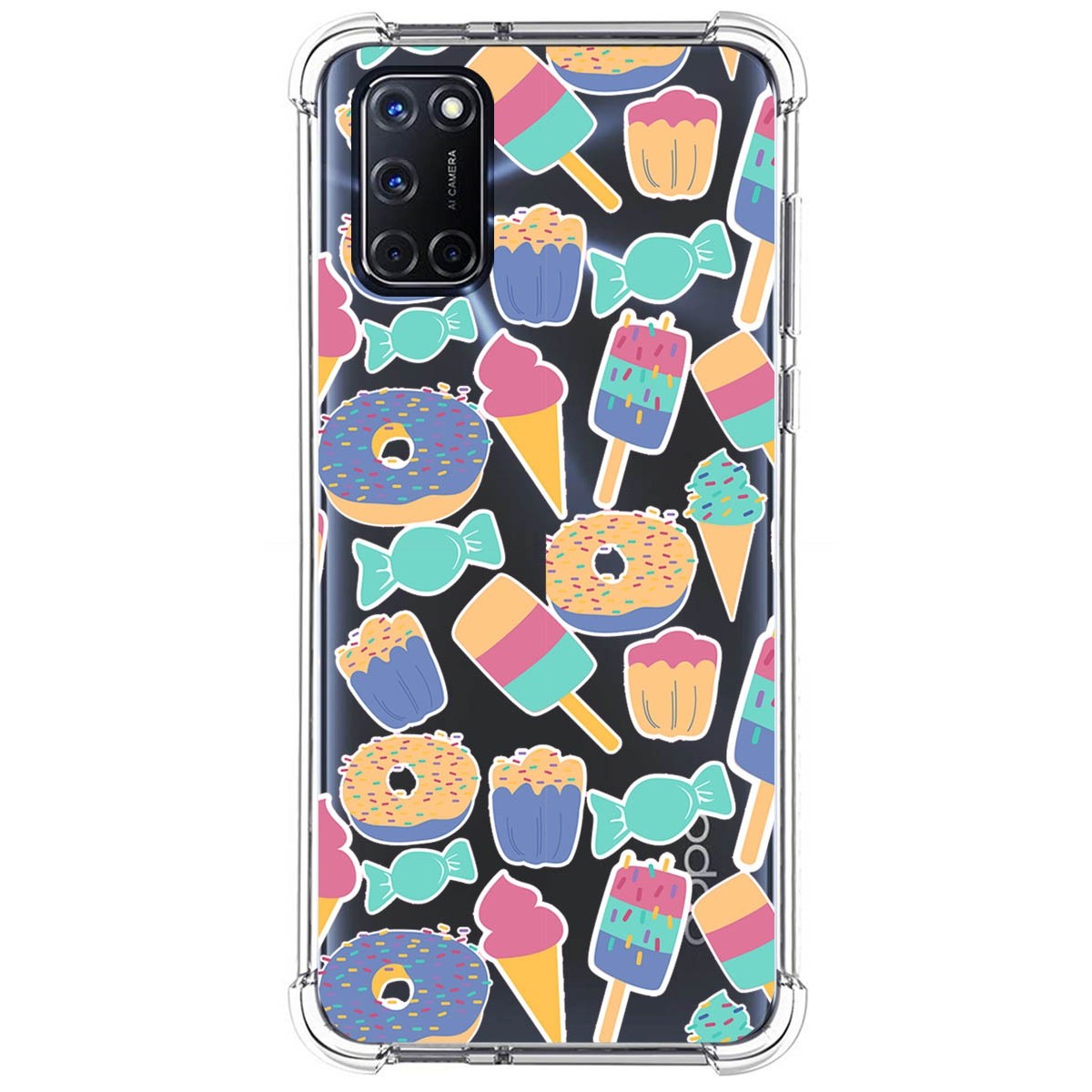 Funda Silicona Antigolpes para Oppo A52 / A72 diseño Dulces 02 Dibujos