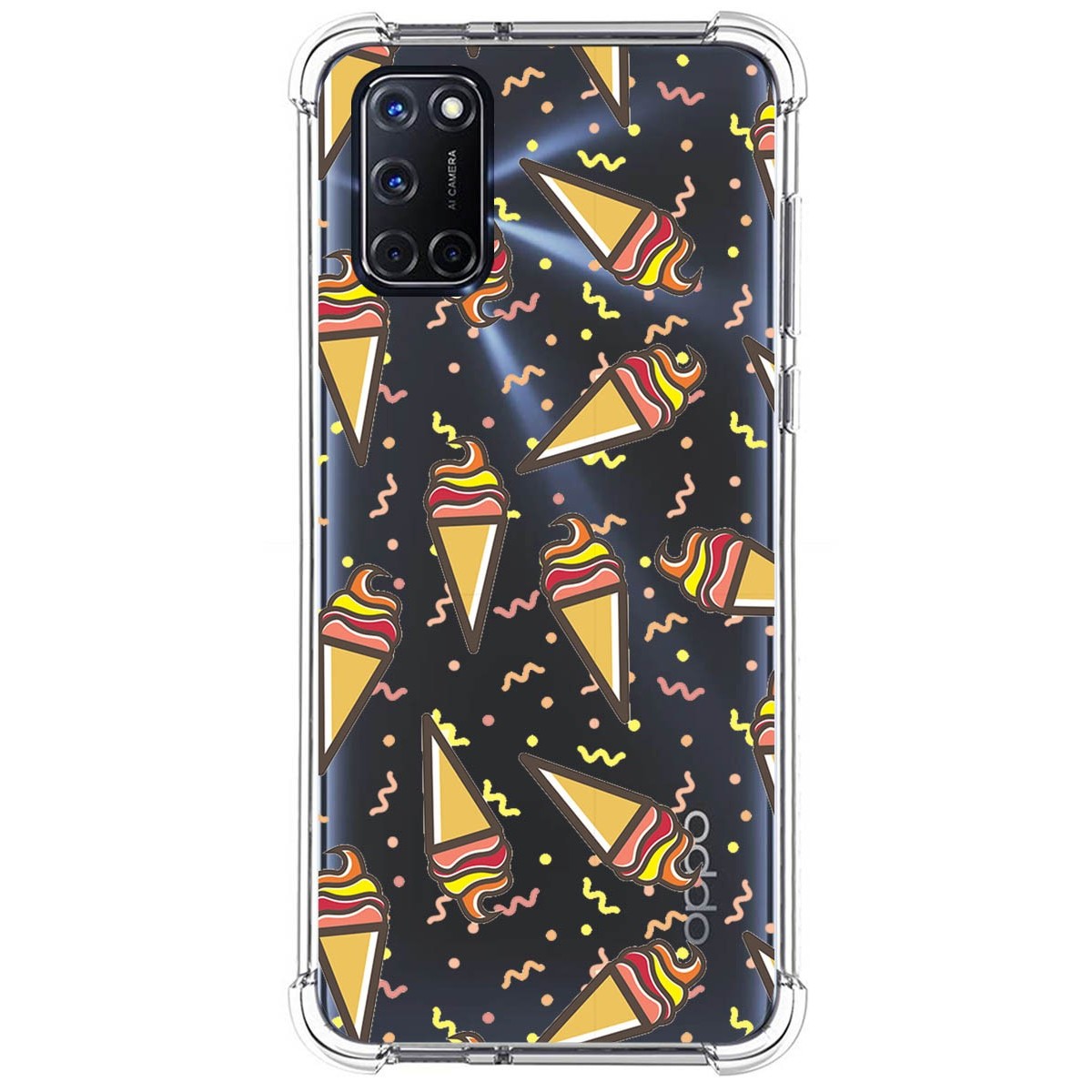 Funda Silicona Antigolpes para Oppo A52 / A72 diseño Helados Dibujos