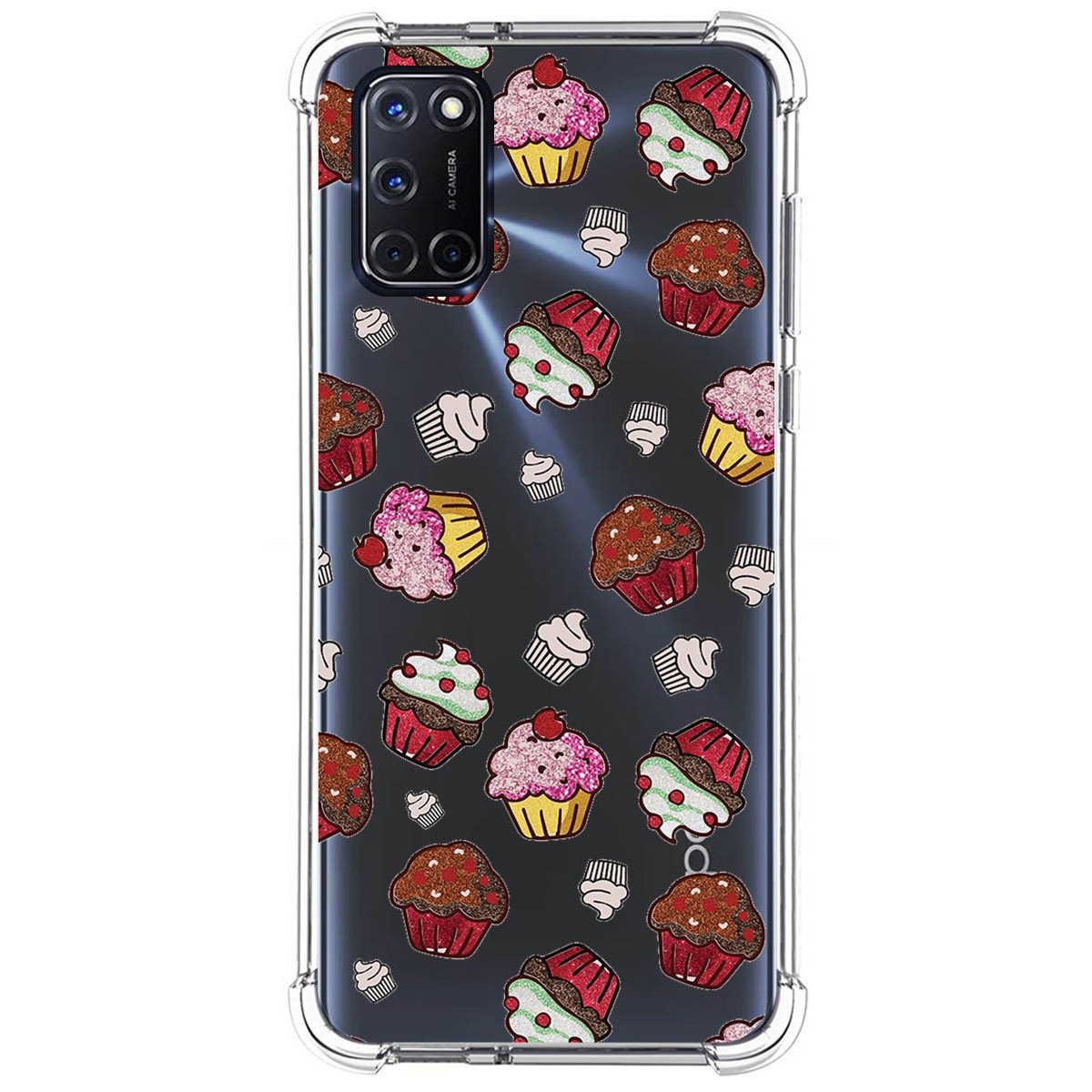 Funda Silicona Antigolpes para Oppo A52 / A72 diseño Muffins Dibujos