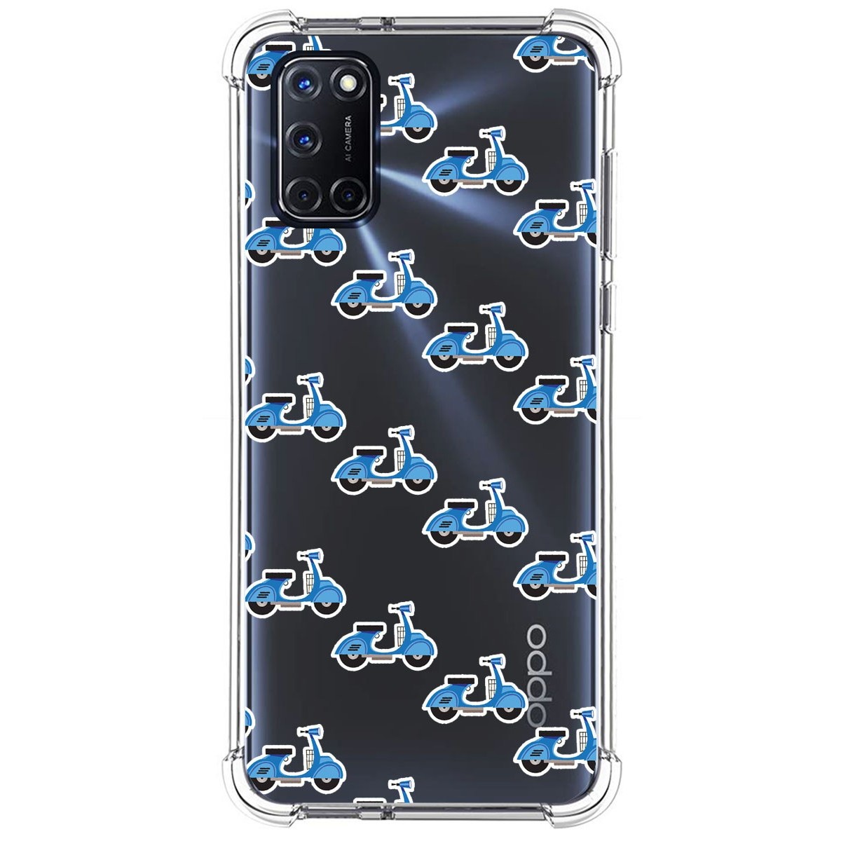Funda Silicona Antigolpes para Oppo A52 / A72 diseño Scooter Dibujos