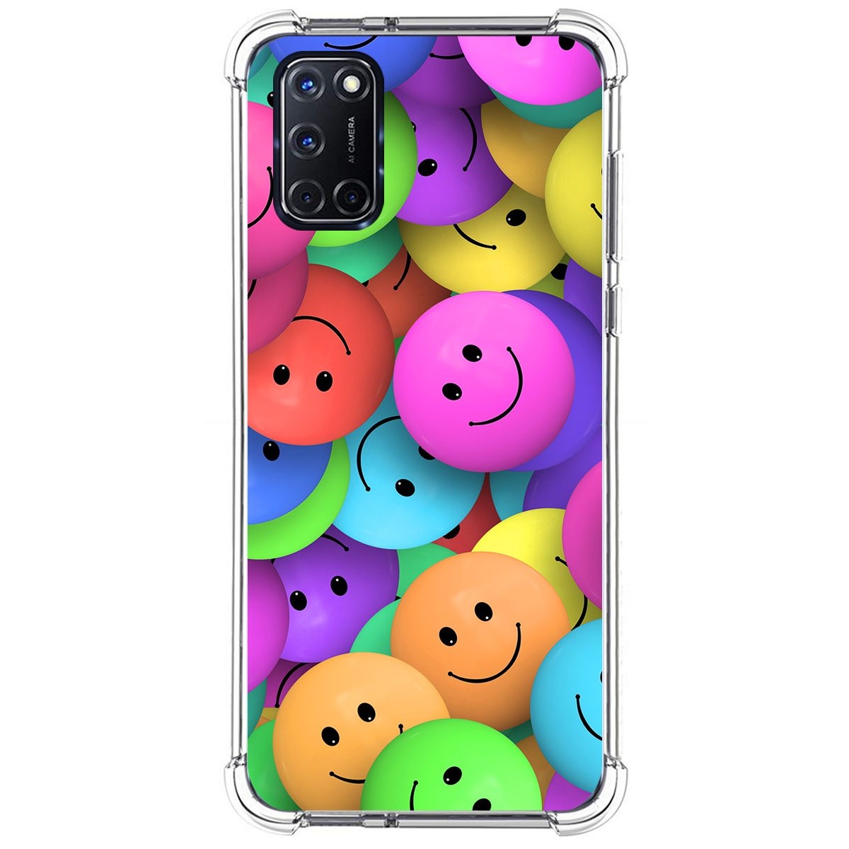 Funda Silicona Antigolpes para Oppo A52 / A72 diseño Smile Dibujos