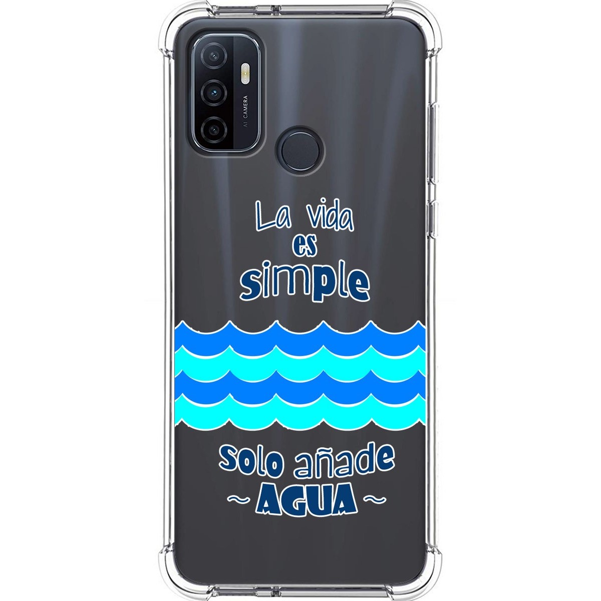 Funda Silicona Antigolpes para Oppo A53 / A53s diseño Agua Dibujos