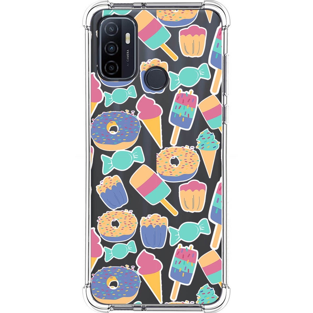 Funda Silicona Antigolpes para Oppo A53 / A53s diseño Dulces 02 Dibujos