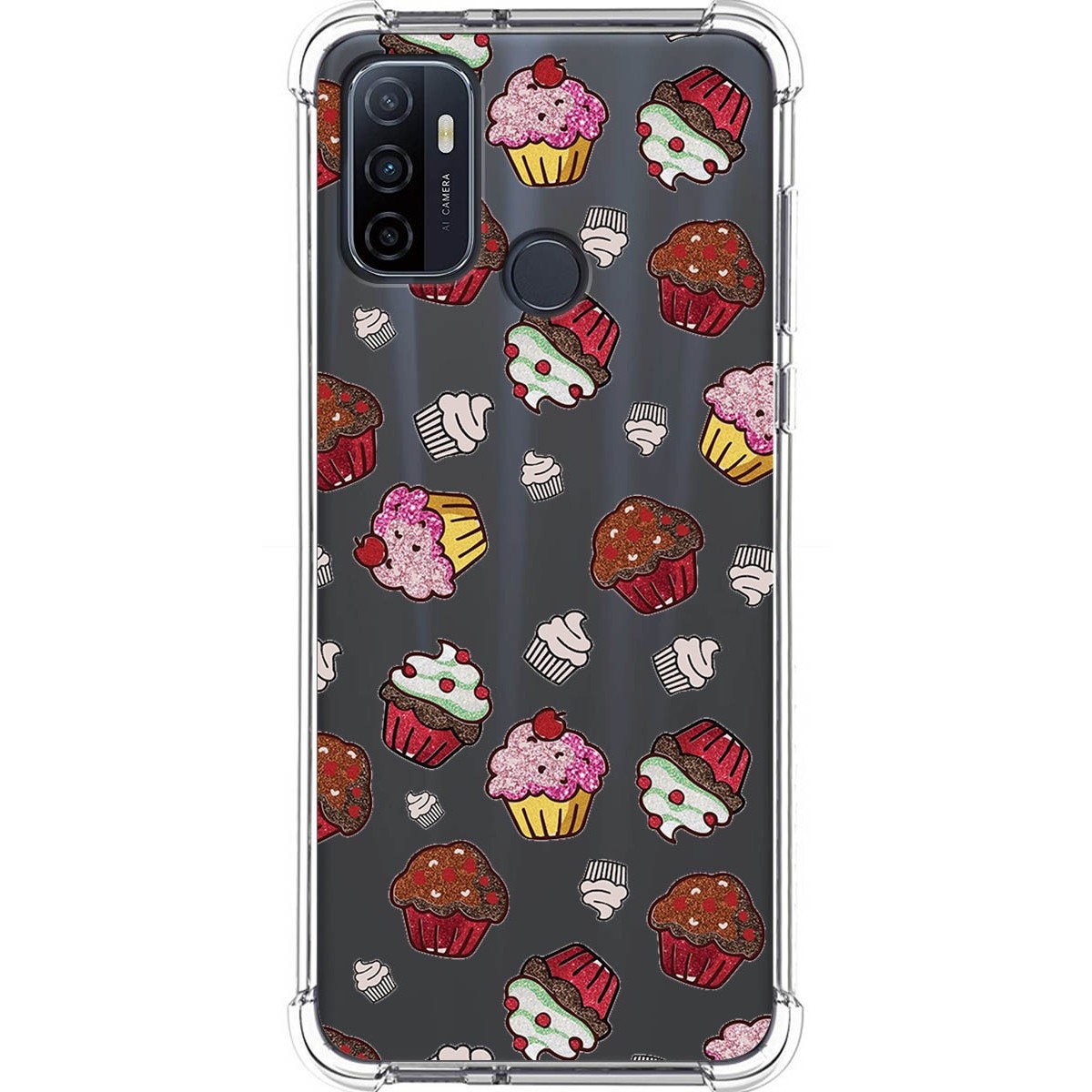 Funda Silicona Antigolpes para Oppo A53 / A53s diseño Muffins Dibujos