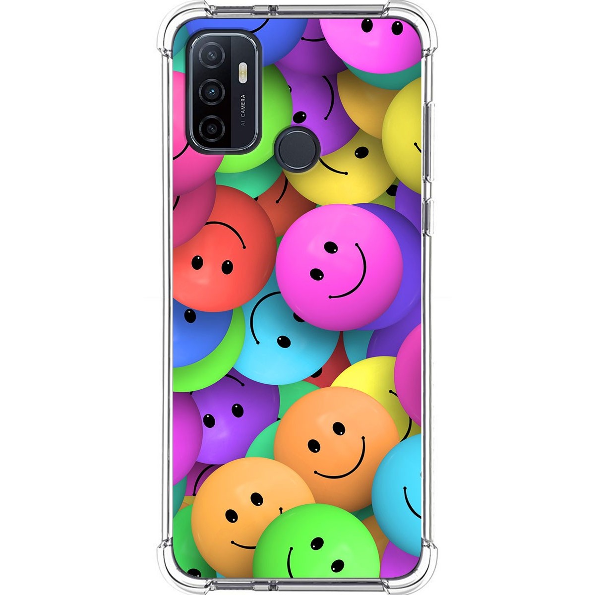 Funda Silicona Antigolpes para Oppo A53 / A53s diseño Smile Dibujos