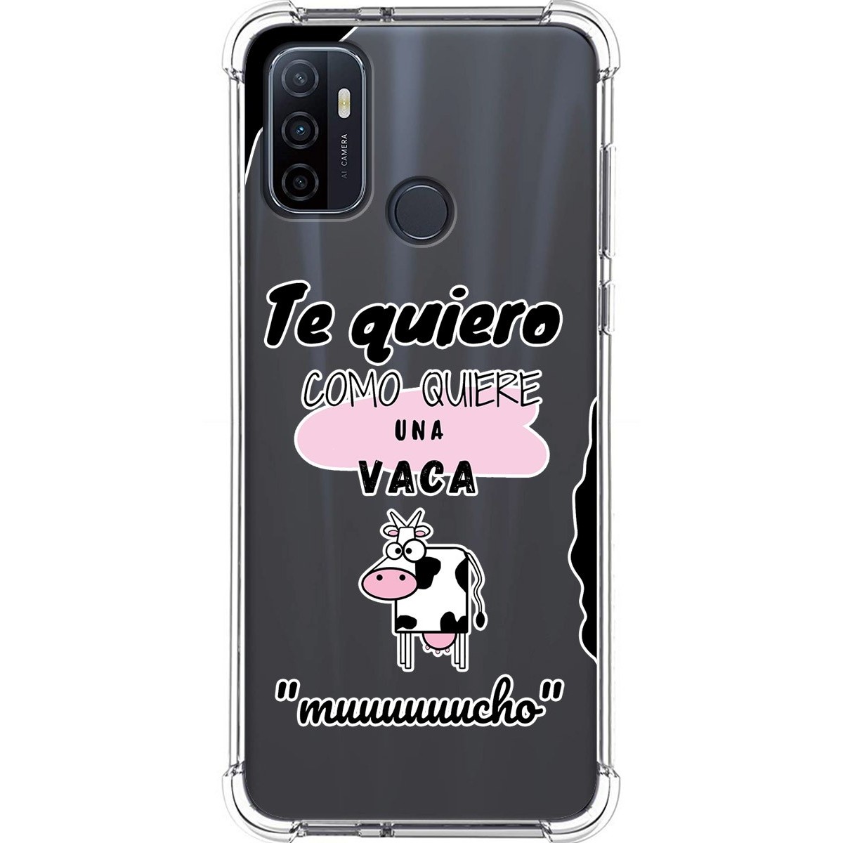 Funda Silicona Antigolpes para Oppo A53 / A53s diseño Vaca Dibujos