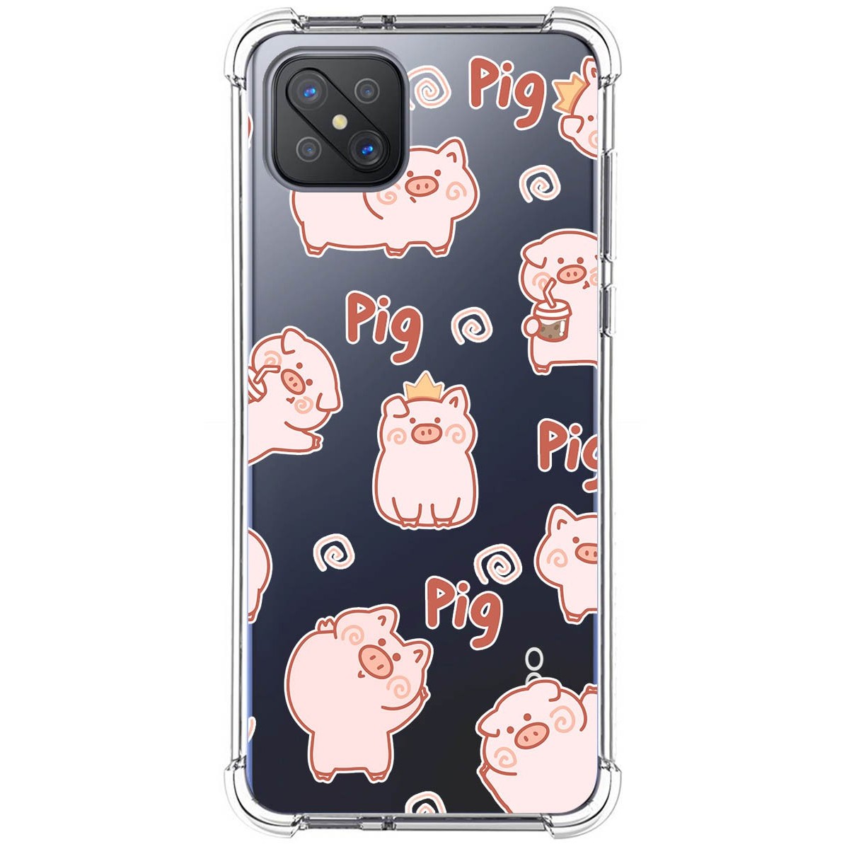 Funda Silicona Antigolpes para Oppo Reno 4Z 5G diseño Cerdos Dibujos