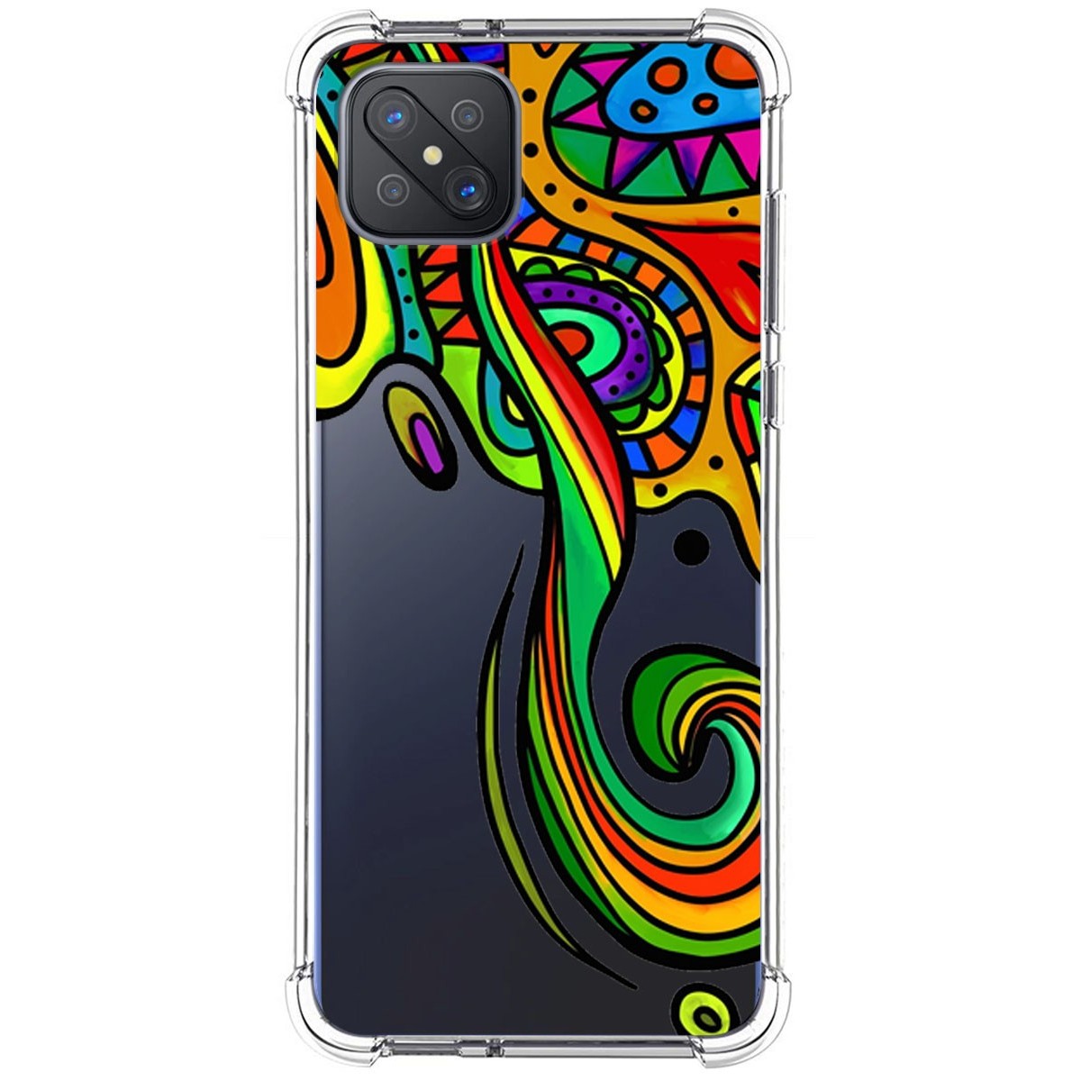 Funda Silicona Antigolpes para Oppo Reno 4Z 5G diseño Colores Dibujos