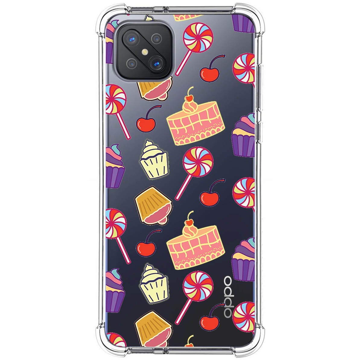 Funda Silicona Antigolpes para Oppo Reno 4Z 5G diseño Dulces 01 Dibujos