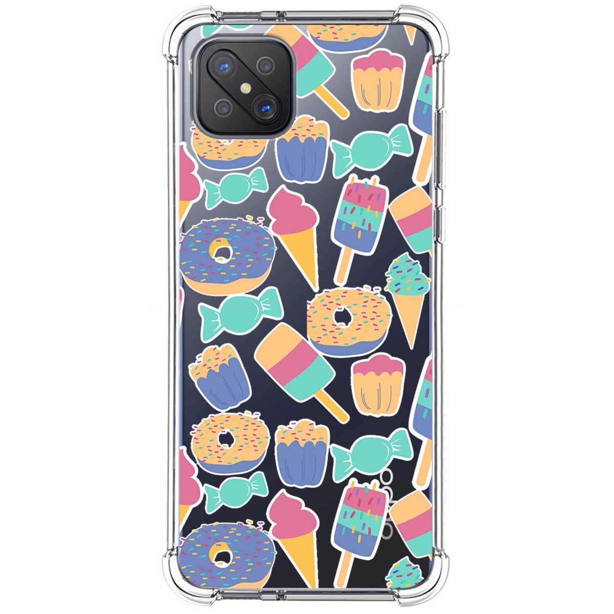 Funda Silicona Antigolpes para Oppo Reno 4Z 5G diseño Dulces 02 Dibujos