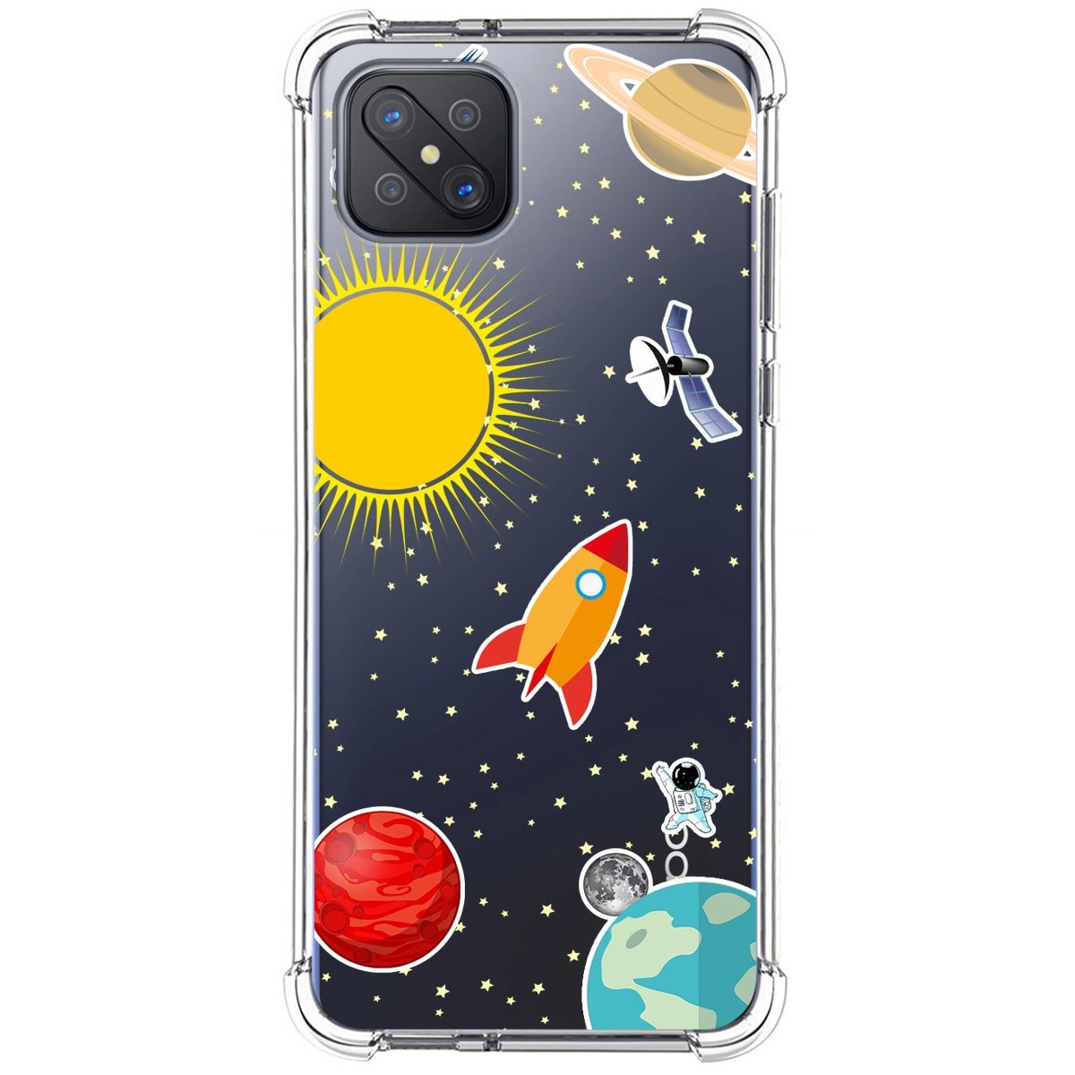 Funda Silicona Antigolpes para Oppo Reno 4Z 5G diseño Espacio Dibujos