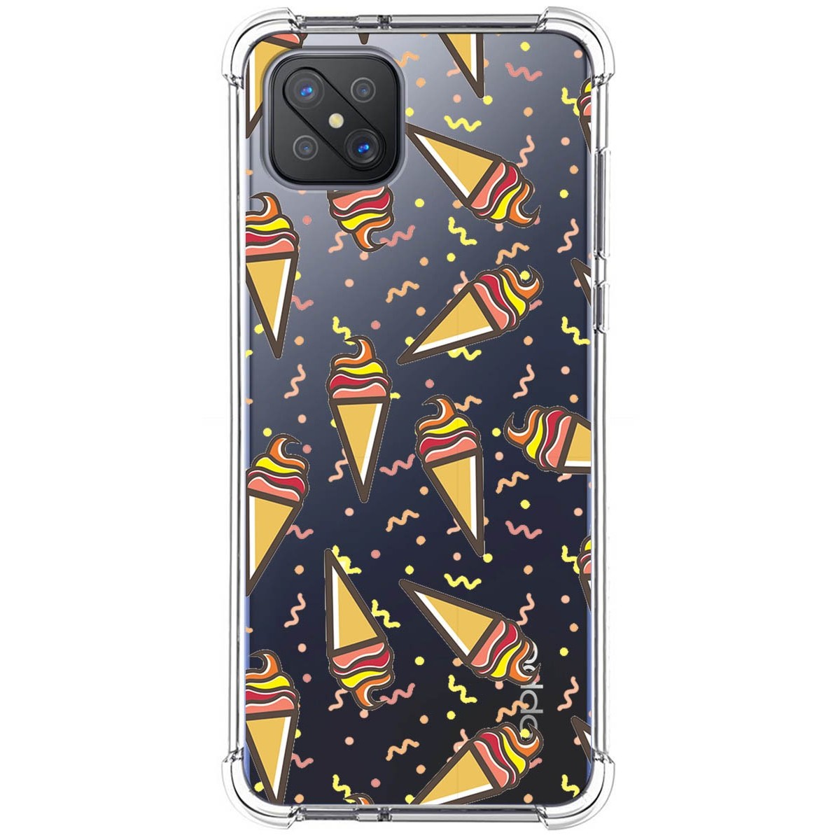 Funda Silicona Antigolpes para Oppo Reno 4Z 5G diseño Helados Dibujos