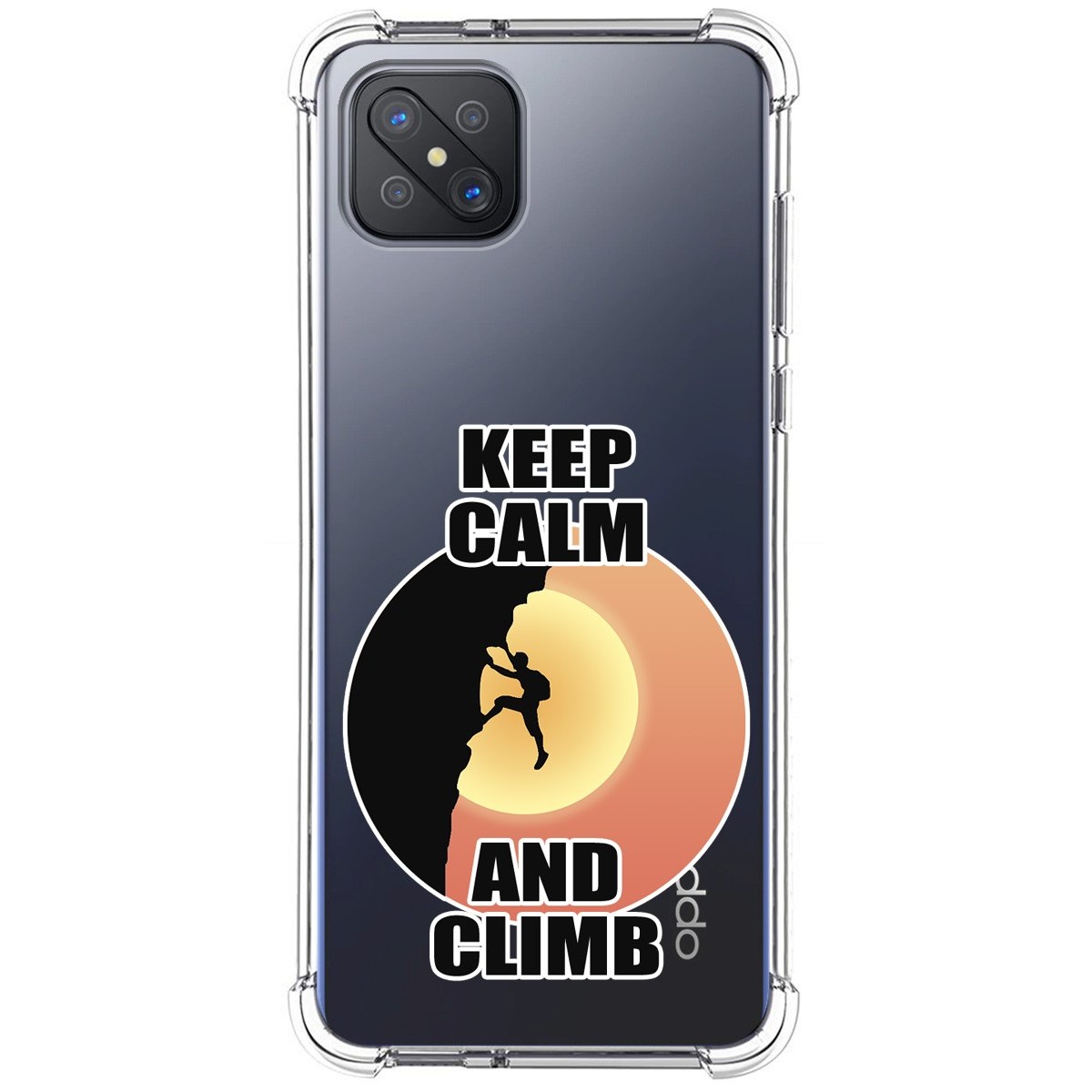 Funda Silicona Antigolpes para Oppo Reno 4Z 5G diseño Hombre Escalada Dibujos