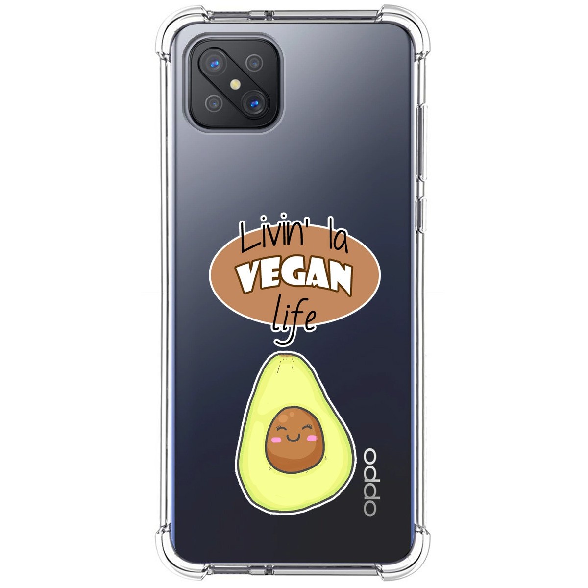 Funda Silicona Antigolpes para Oppo Reno 4Z 5G diseño Vegan Life Dibujos