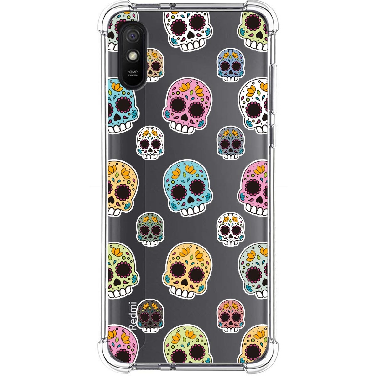 Funda Silicona Antigolpes para Xiaomi Redmi 9A / 9AT diseño Catrina Dibujos