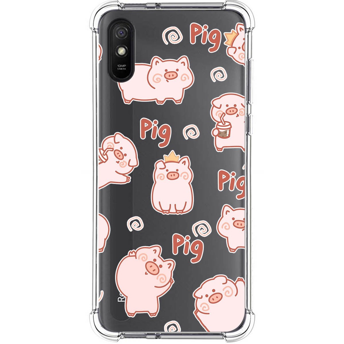 Funda Silicona Antigolpes para Xiaomi Redmi 9A / 9AT diseño Cerdos Dibujos