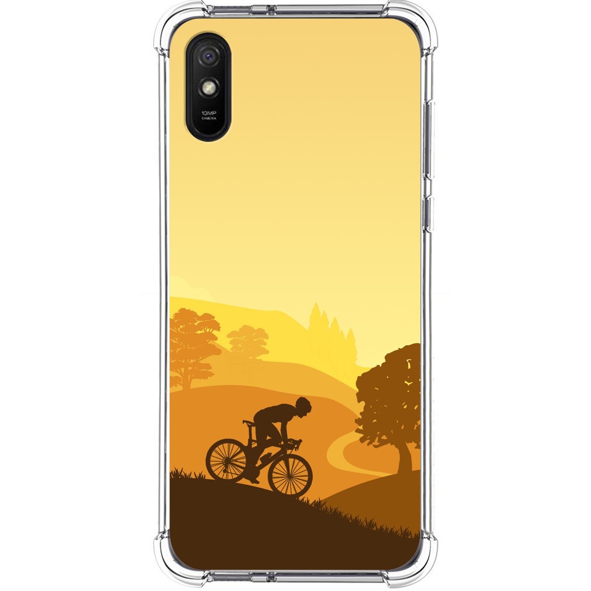 Funda Silicona Antigolpes para Xiaomi Redmi 9A / 9AT diseño Ciclista Dibujos