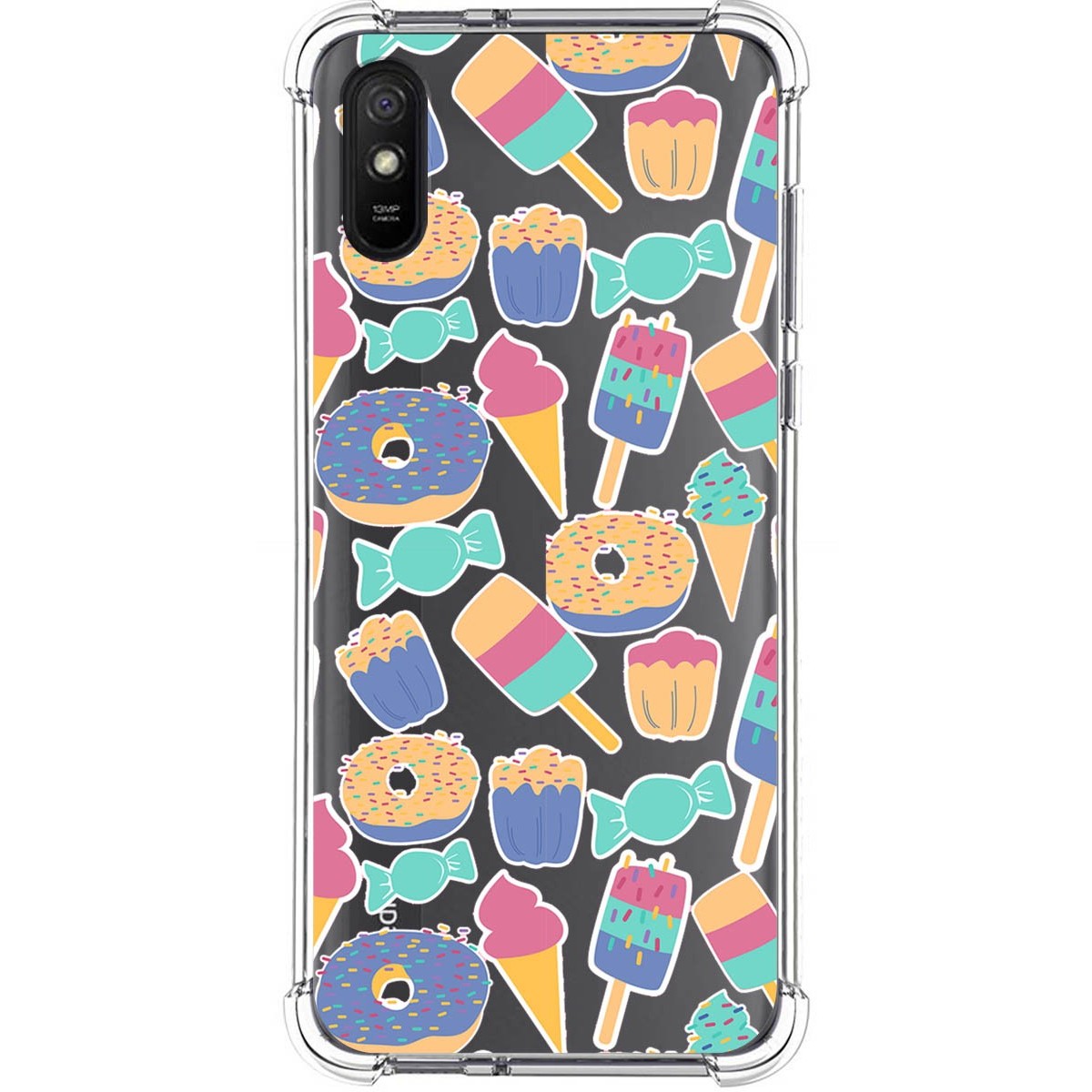 Funda Silicona Antigolpes para Xiaomi Redmi 9A / 9AT diseño Dulces 02 Dibujos