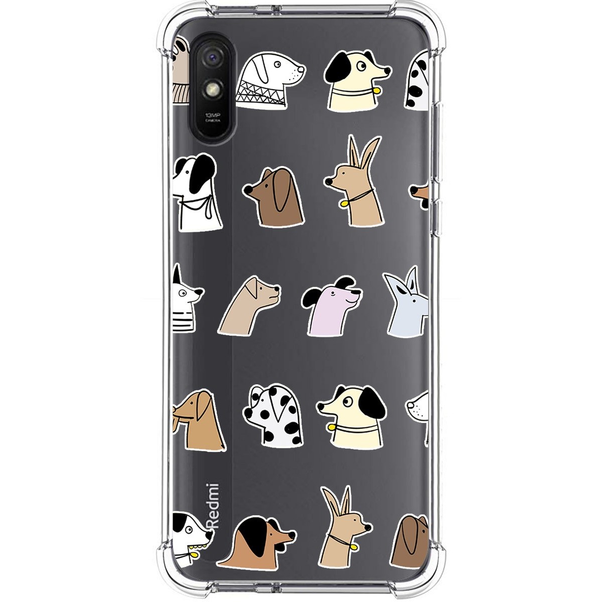 Funda Silicona Antigolpes para Xiaomi Redmi 9A / 9AT diseño Perros Dibujos