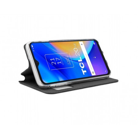 Funda Libro Soporte con Ventana para TCL 20 SE color Negra