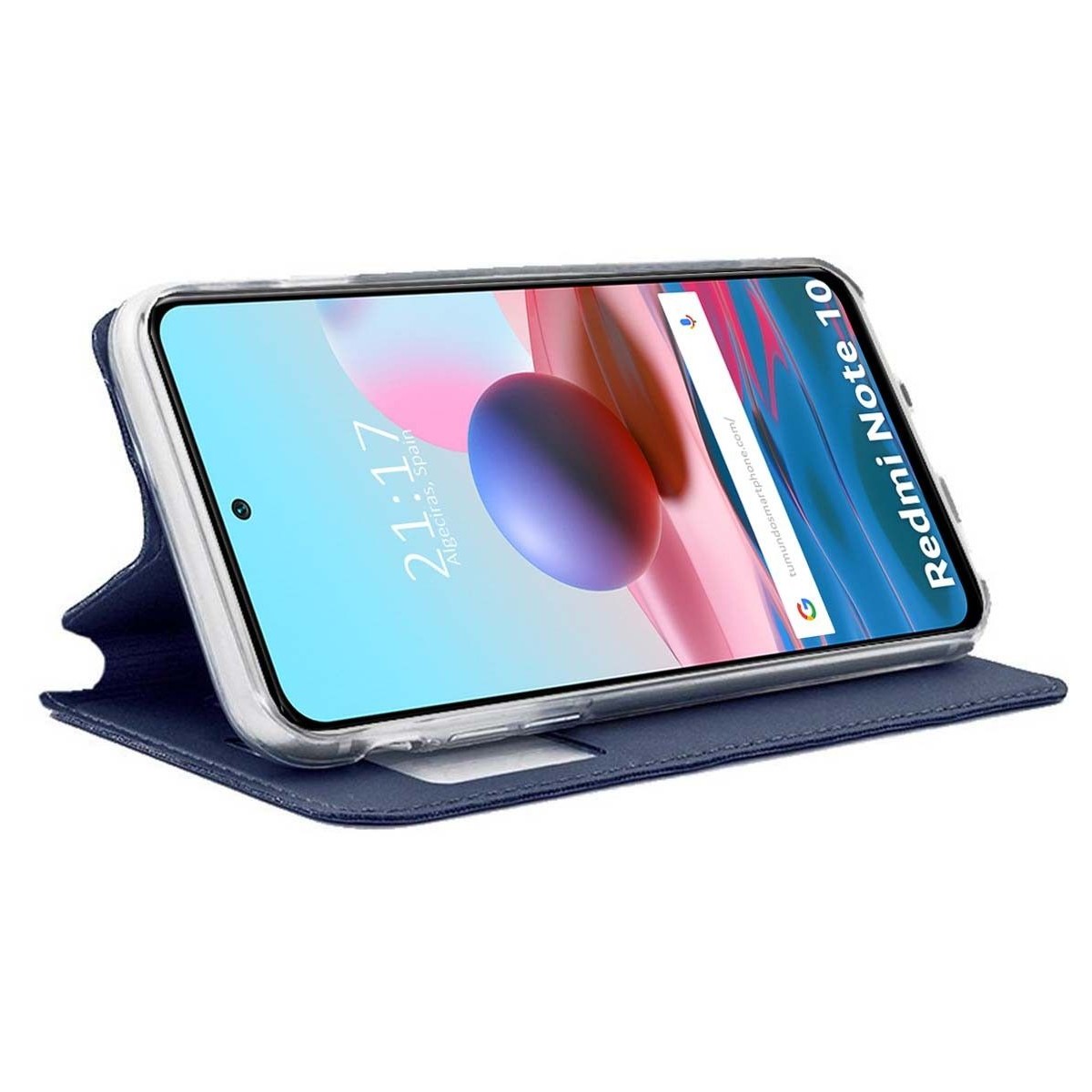 Funda Libro Soporte con Ventana para Xiaomi Redmi Note 10 / 10S color Azul