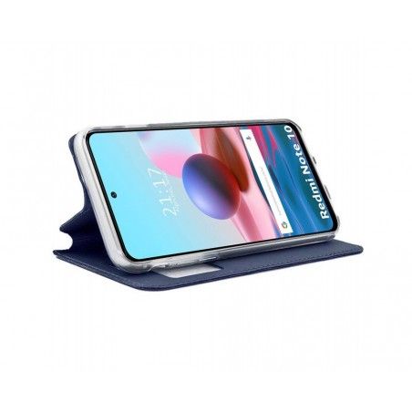 Funda Libro Soporte con Ventana para Xiaomi Redmi Note 10 / 10S color Azul