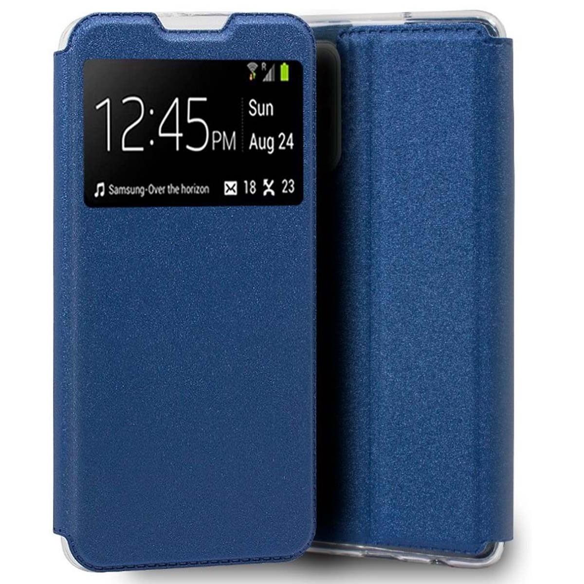 Funda Libro Soporte con Ventana para Xiaomi Redmi Note 10 Pro color Azul