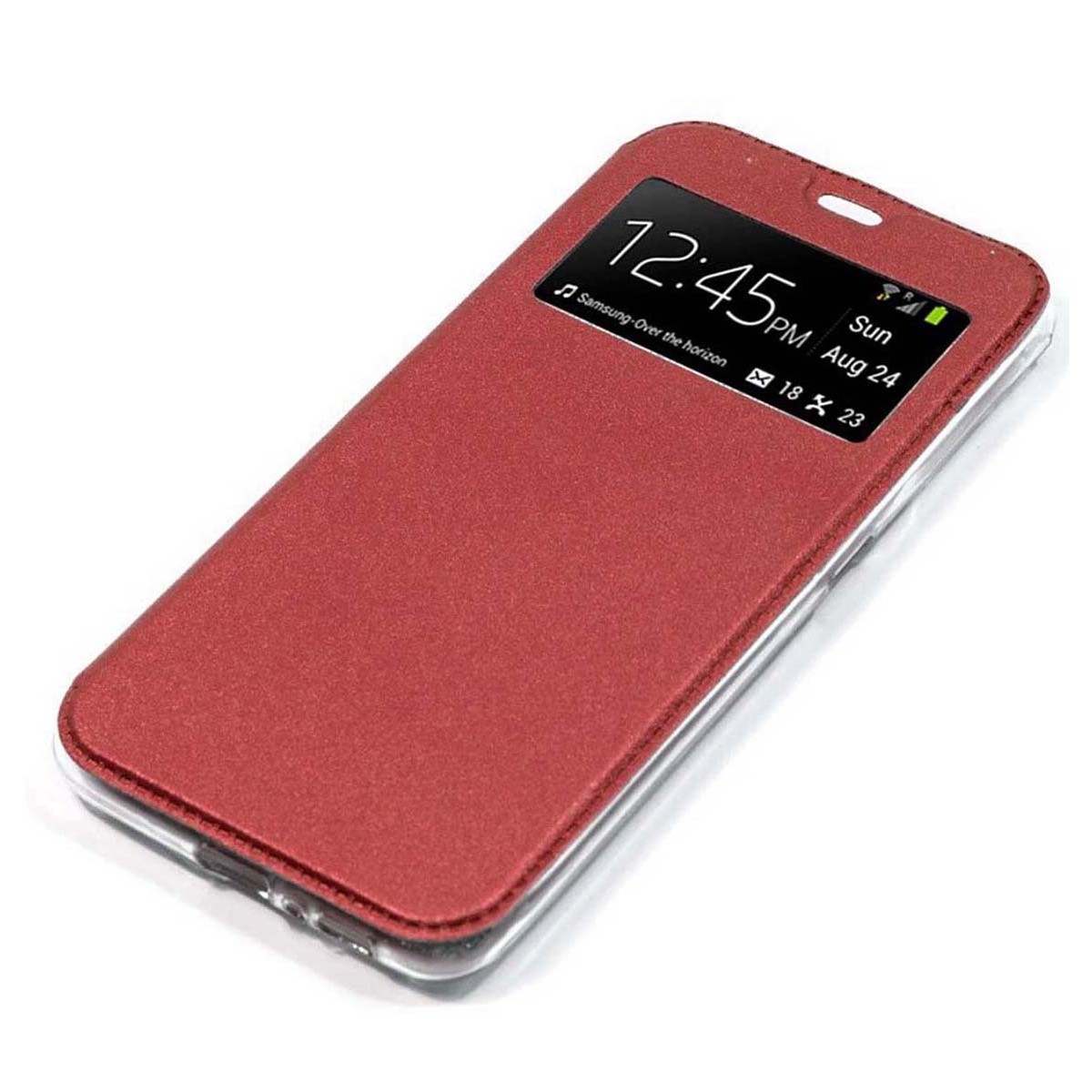 Funda Libro Soporte con Ventana para Xiaomi Redmi Note 10 Pro color Roja