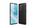 Funda Gel Tpu Tipo Carbon Negra para OnePlus 9 Pro 5G