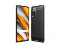 Funda Gel Tpu Tipo Carbon Negra para Xiaomi POCO F3 5G / Mi 11i 5G