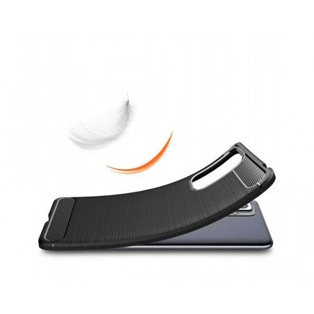 Funda Gel Tpu Tipo Carbon Negra para Xiaomi POCO F3 5G / Mi 11i 5G