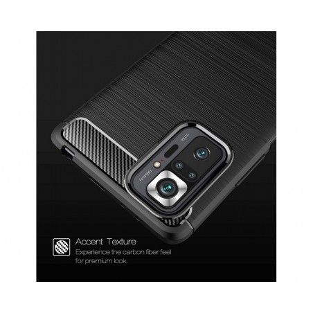 Funda Gel Tpu Tipo Carbon Negra para Xiaomi POCO F3 5G / Mi 11i 5G