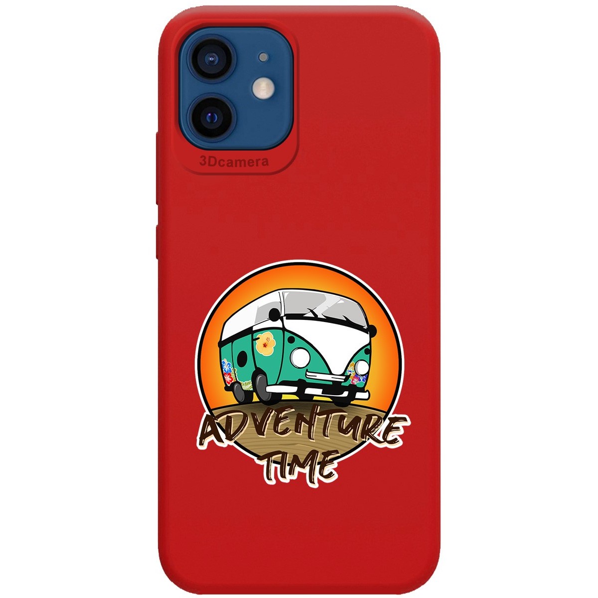Funda Silicona Líquida Roja para Iphone 12 / 12 Pro (6.1) diseño Adventure Time Dibujos